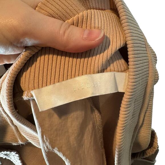 Dion Lee Double Waistband Nylon Track Pants Beige Tan 8 / 10 / Large - Picture 9 of 16